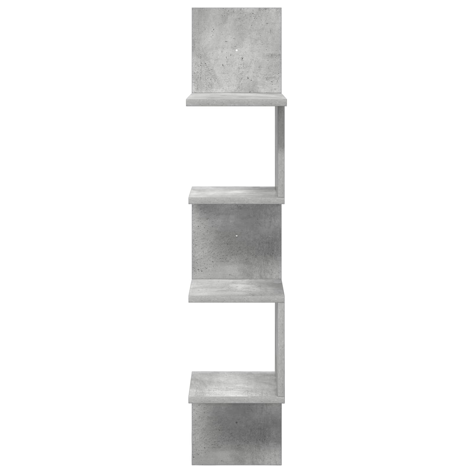 Wandplank Muurmontage Grijs 32 x 21 x 107 cm Bewerkt hout