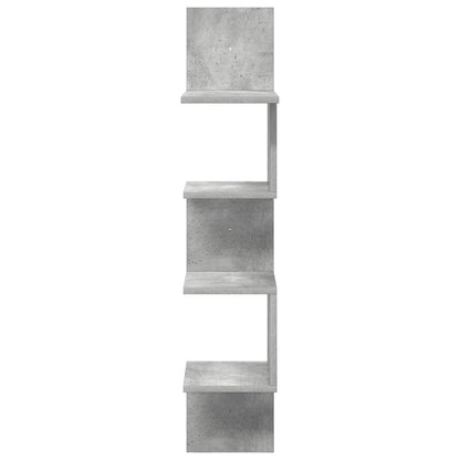 Wandplank Muurmontage Grijs 32 x 21 x 107 cm Bewerkt hout