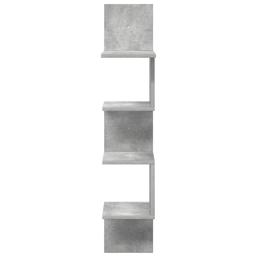Wandplank Muurmontage Grijs 32 x 21 x 107 cm Bewerkt hout