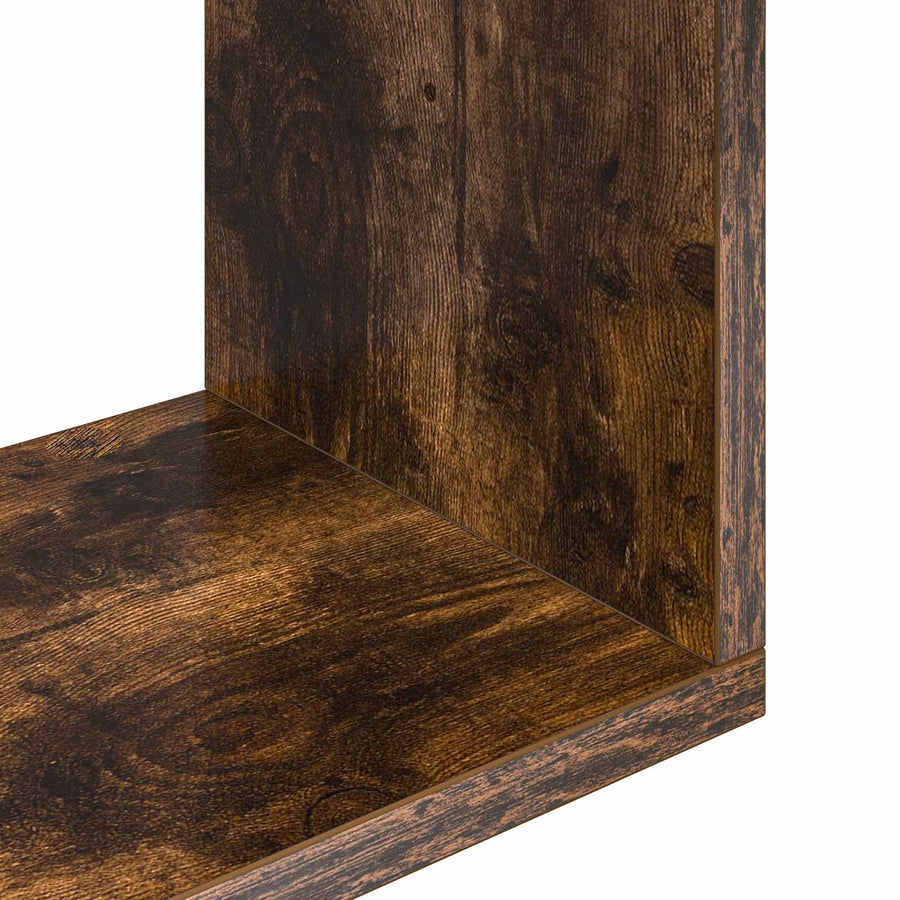 Wandplank Muurmontage Bruin 32 x 21 x 107 cm Bewerkt hout