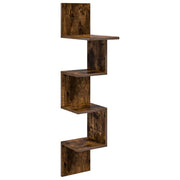 Wandplank muurmontage 32x21x107 cm bewerkt hout bruin