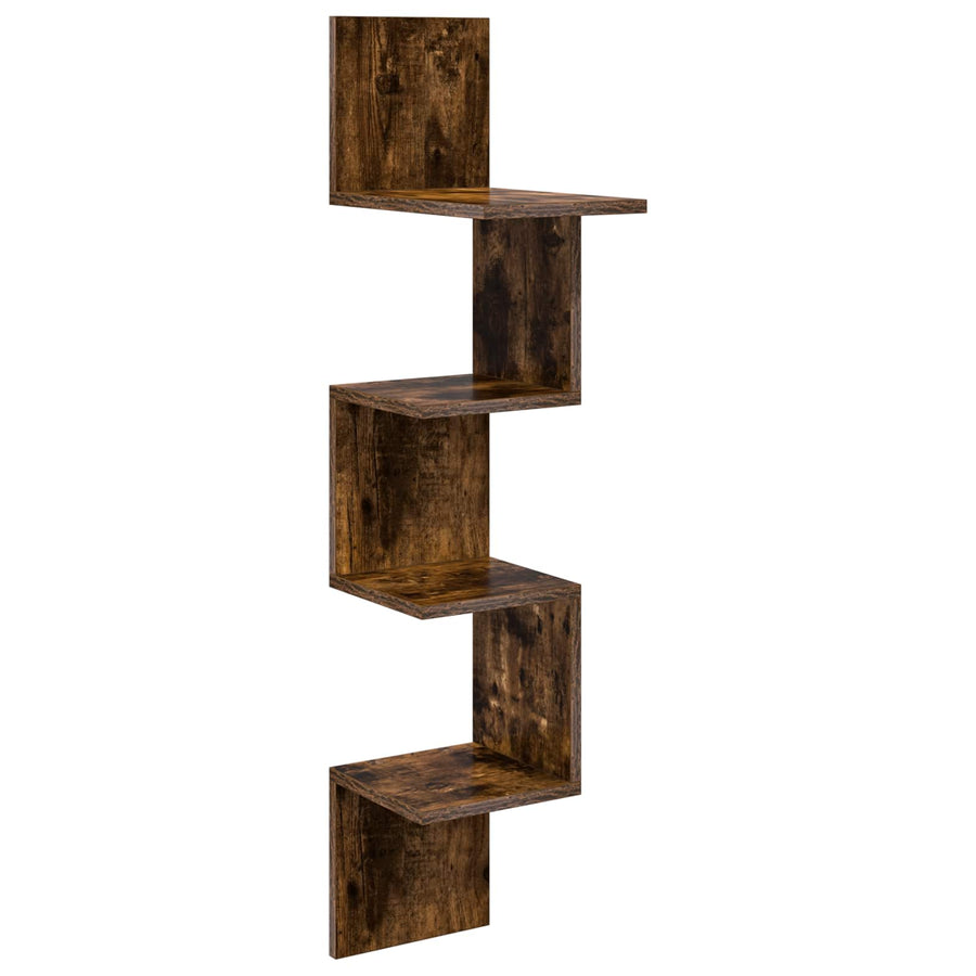 Wandplank Muurmontage Bruin 32 x 21 x 107 cm Bewerkt hout