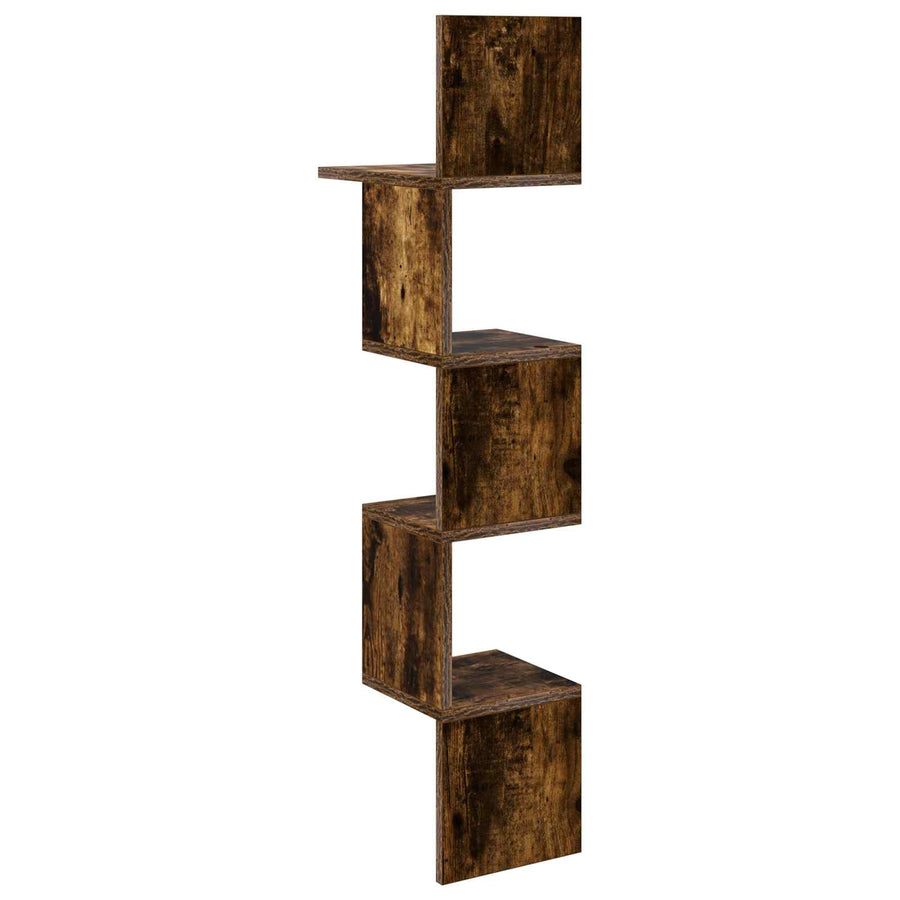 Wandplank Muurmontage Bruin 32 x 21 x 107 cm Bewerkt hout