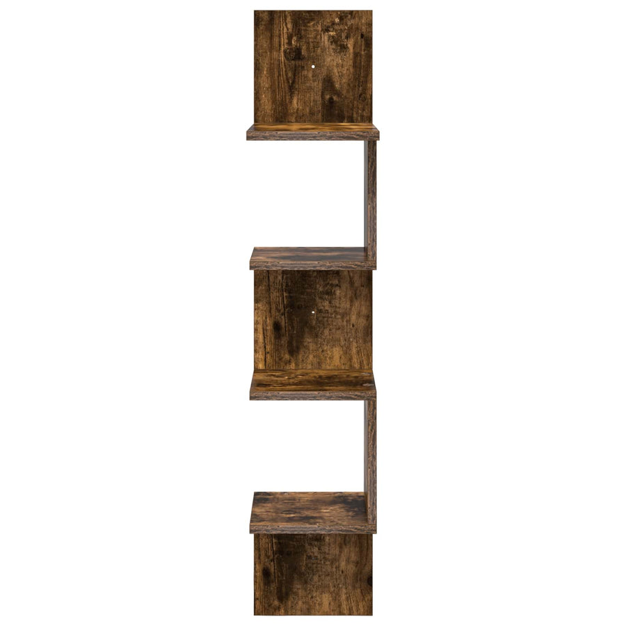Wandplank Muurmontage Bruin 32 x 21 x 107 cm Bewerkt hout