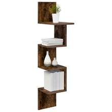Wandplank Muurmontage Bruin 32 x 21 x 107 cm Bewerkt hout