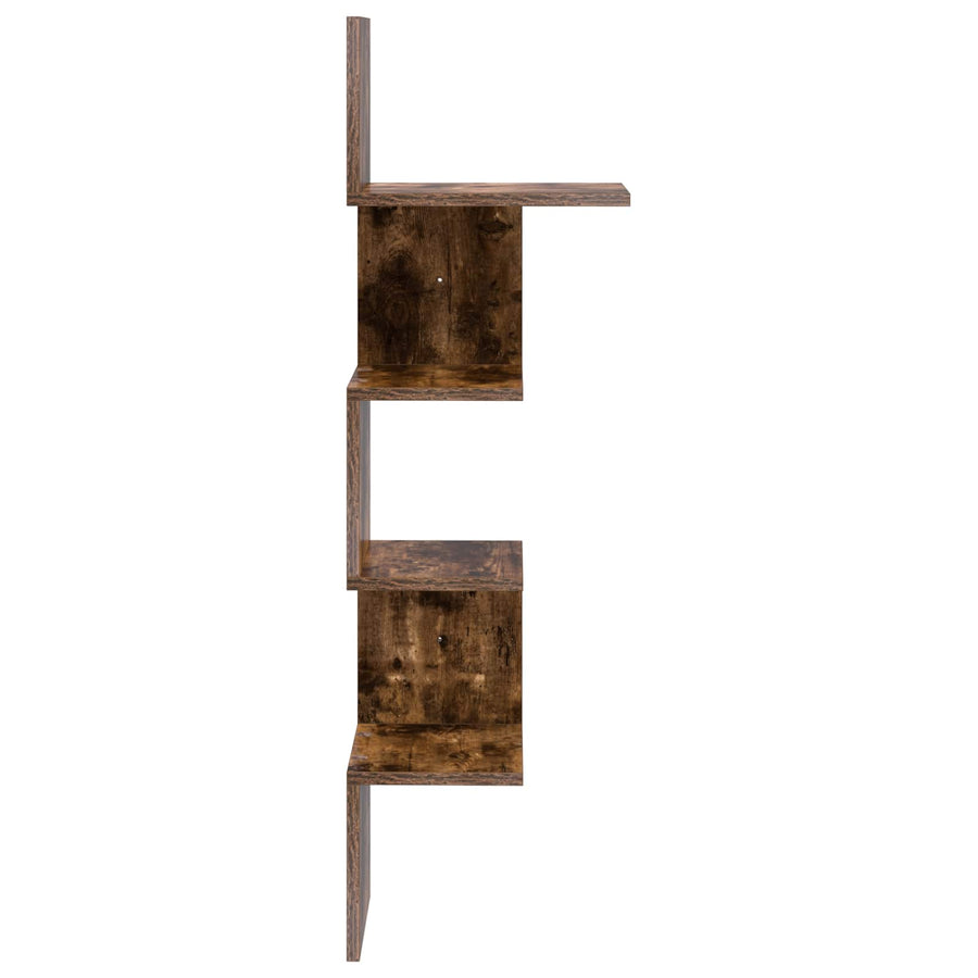 Wandplank Muurmontage Bruin 32 x 21 x 107 cm Bewerkt hout