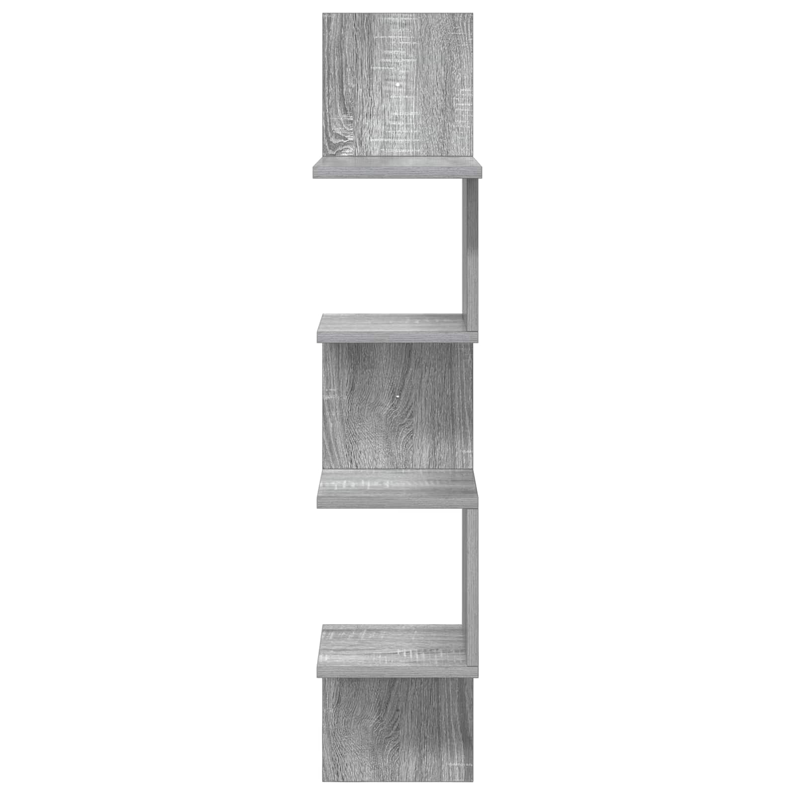 Wandplank Muurmontage Grijs 32 x 21 x 107 cm Bewerkt hout