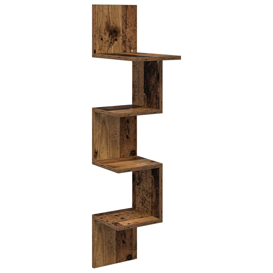 Wandplank Muurmontage Bruin 32 x 21 x 107 cm Bewerkt hout