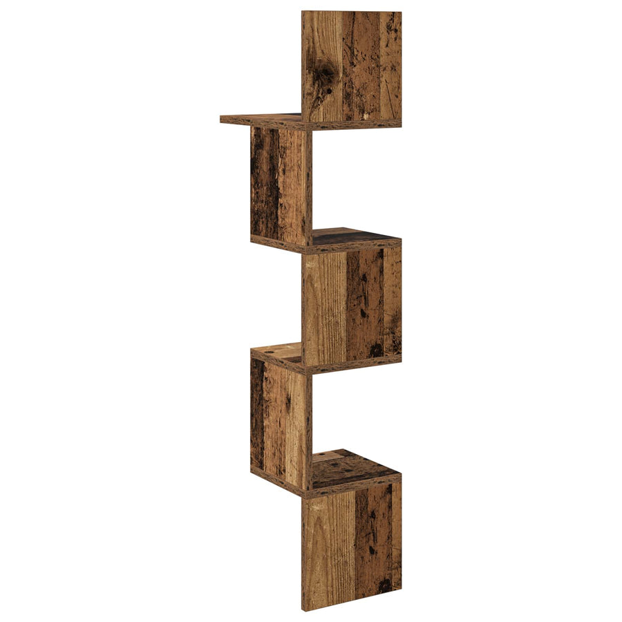 Wandplank Muurmontage Bruin 32 x 21 x 107 cm Bewerkt hout