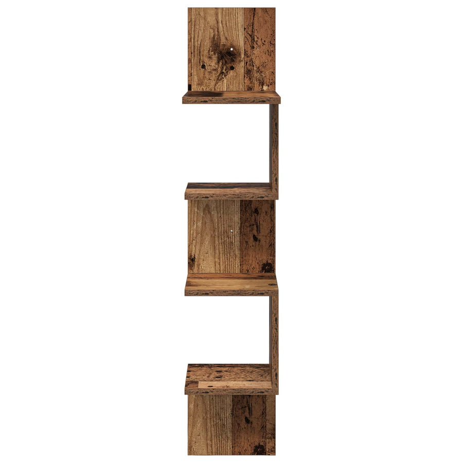 Wandplank Muurmontage Bruin 32 x 21 x 107 cm Bewerkt hout