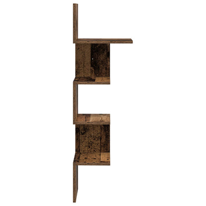 Wandplank Muurmontage Bruin 32 x 21 x 107 cm Bewerkt hout