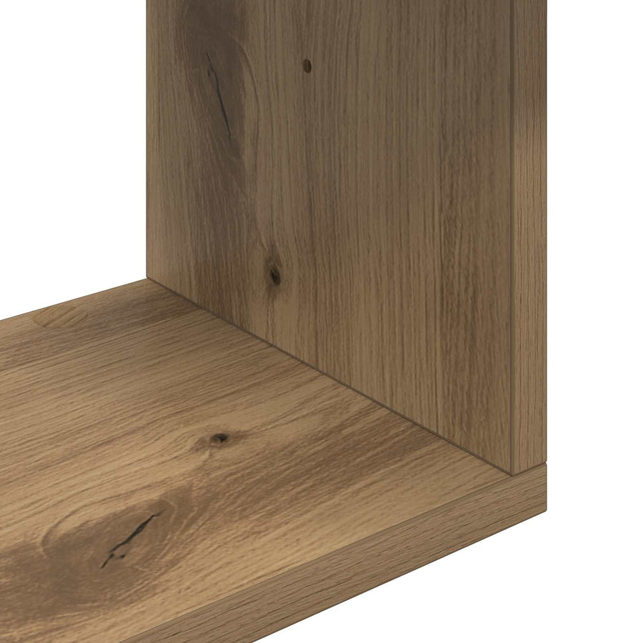 Wandplank Muurmontage Bruin 32 x 21 x 107 cm Bewerkt hout