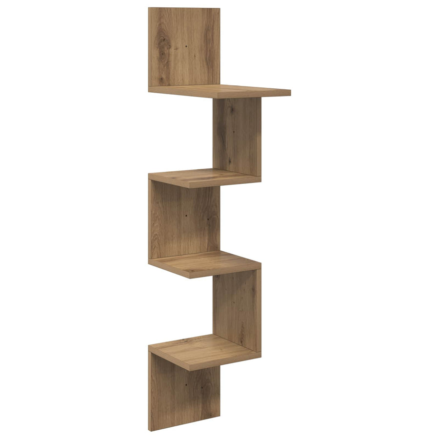 Wandplank Muurmontage Bruin 32 x 21 x 107 cm Bewerkt hout