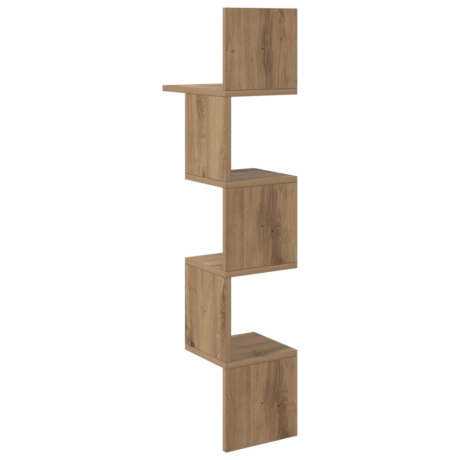 Wandplank Muurmontage Bruin 32 x 21 x 107 cm Bewerkt hout