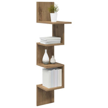 Wandplank Muurmontage Bruin 32 x 21 x 107 cm Bewerkt hout