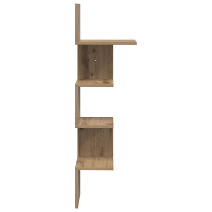 Wandplank Muurmontage Bruin 32 x 21 x 107 cm Bewerkt hout