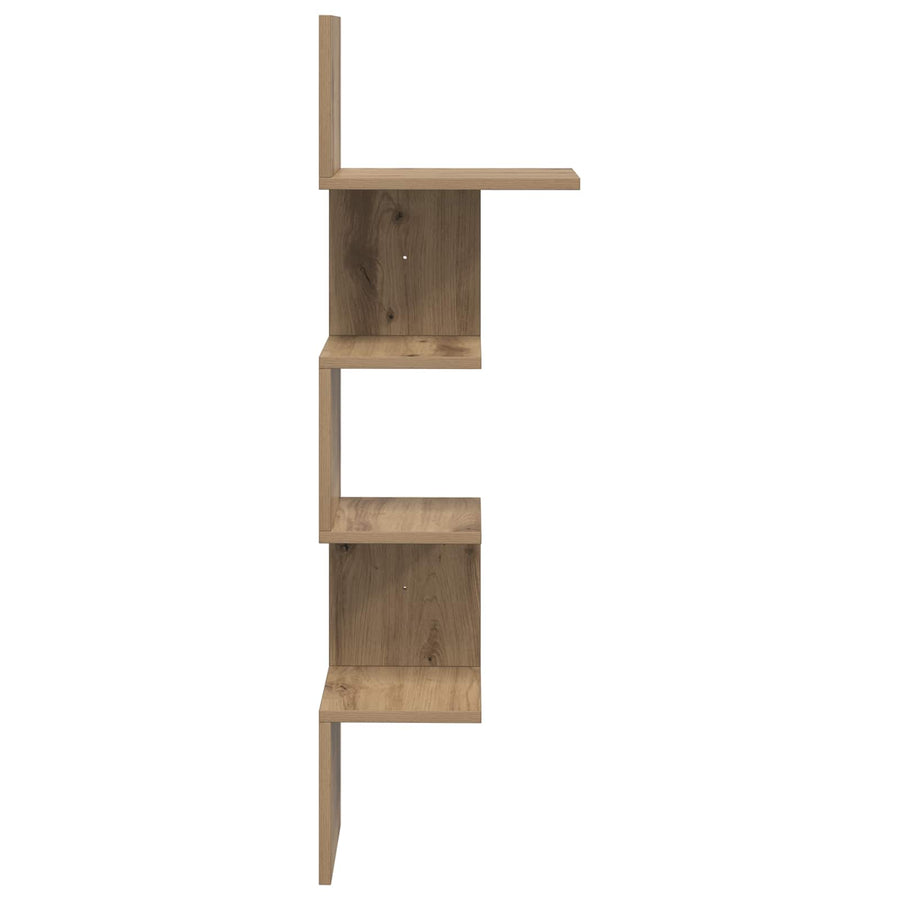 Wandplank Muurmontage Bruin 32 x 21 x 107 cm Bewerkt hout
