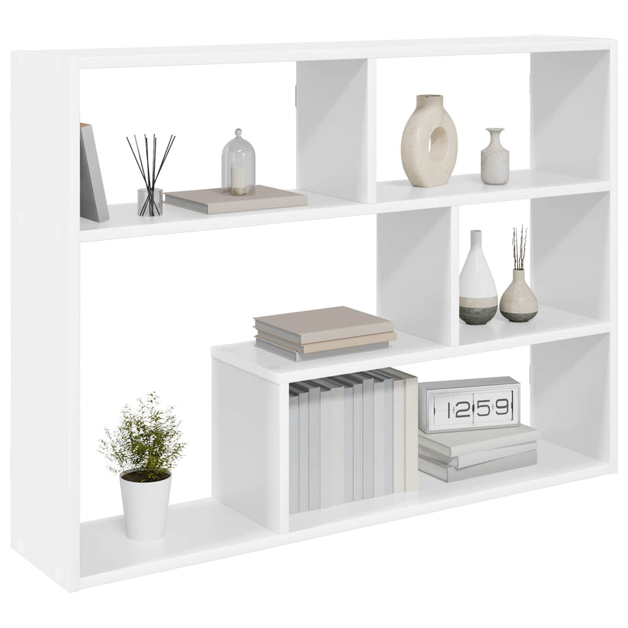 Wandplank Muurmontage Wit 95 x 20 x 69,5 cm Bewerkt hout