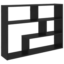 Wandplank Muurmontage Zwart 95 x 20 x 69,5 cm Bewerkt hout