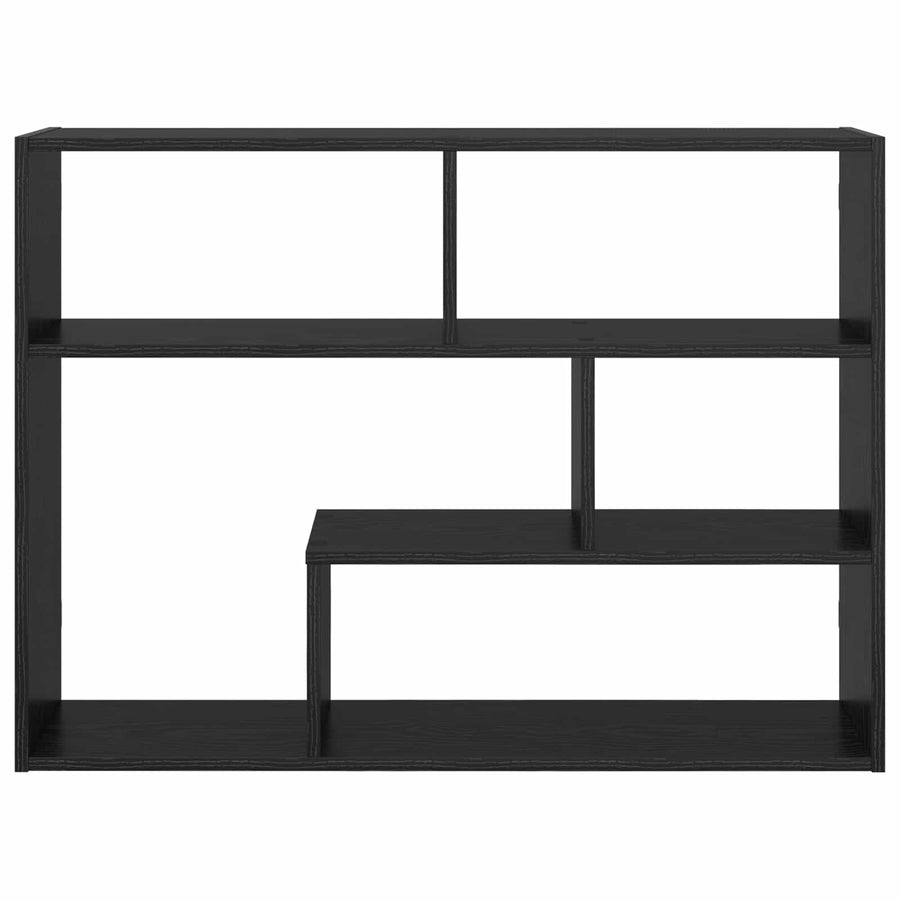 Wandplank Muurmontage Zwart 95 x 20 x 69,5 cm Bewerkt hout