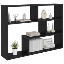 Wandplank Muurmontage Zwart 95 x 20 x 69,5 cm Bewerkt hout