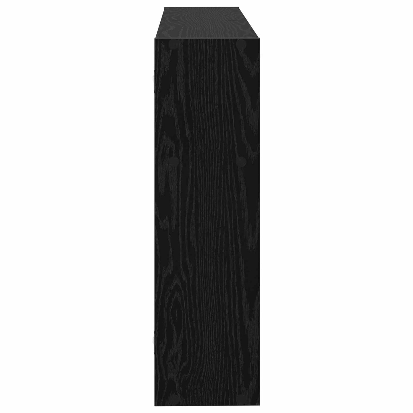 Wandplank Muurmontage Zwart 95 x 20 x 69,5 cm Bewerkt hout
