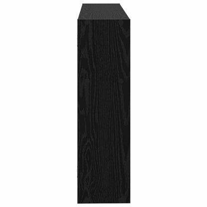 Wandplank Muurmontage Zwart 95 x 20 x 69,5 cm Bewerkt hout