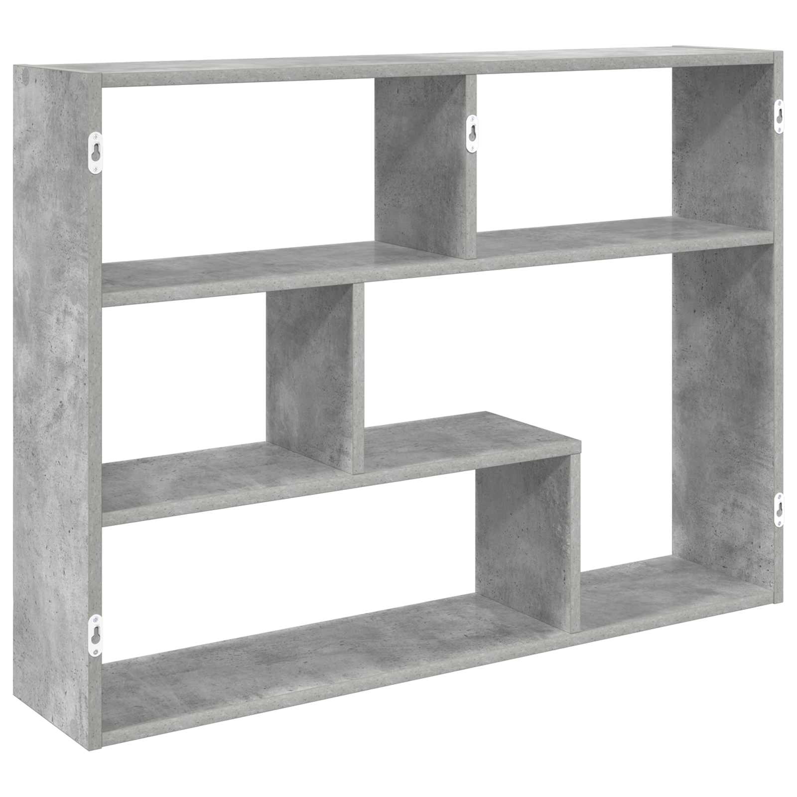 Wandplank Muurmontage Grijs 95 x 20 x 69,5 cm Bewerkt hout