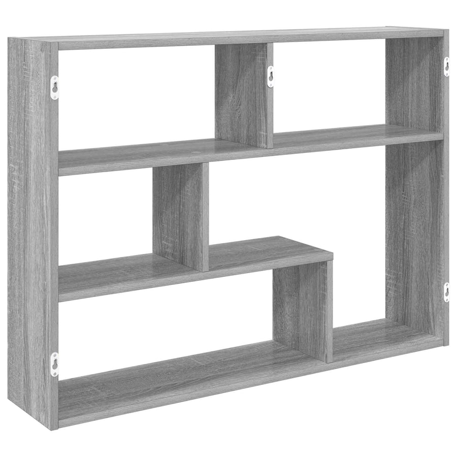 Wandplank Muurmontage Grijs 95 x 20 x 69,5 cm Bewerkt hout