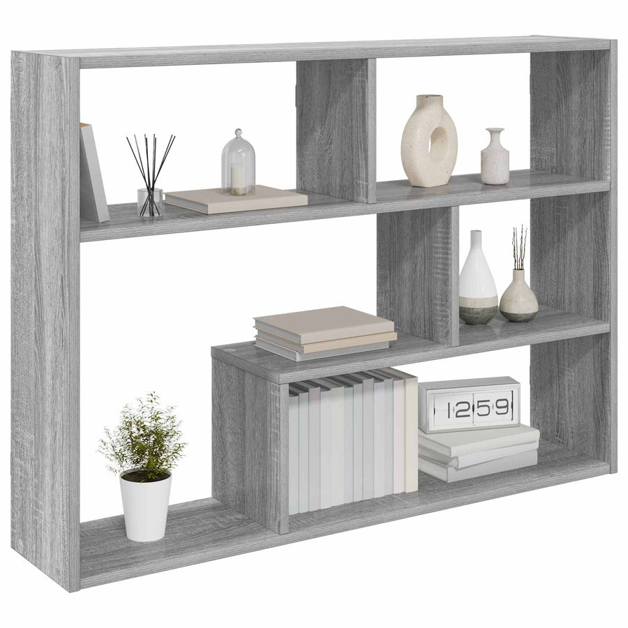 Wandplank Muurmontage Grijs 95 x 20 x 69,5 cm Bewerkt hout