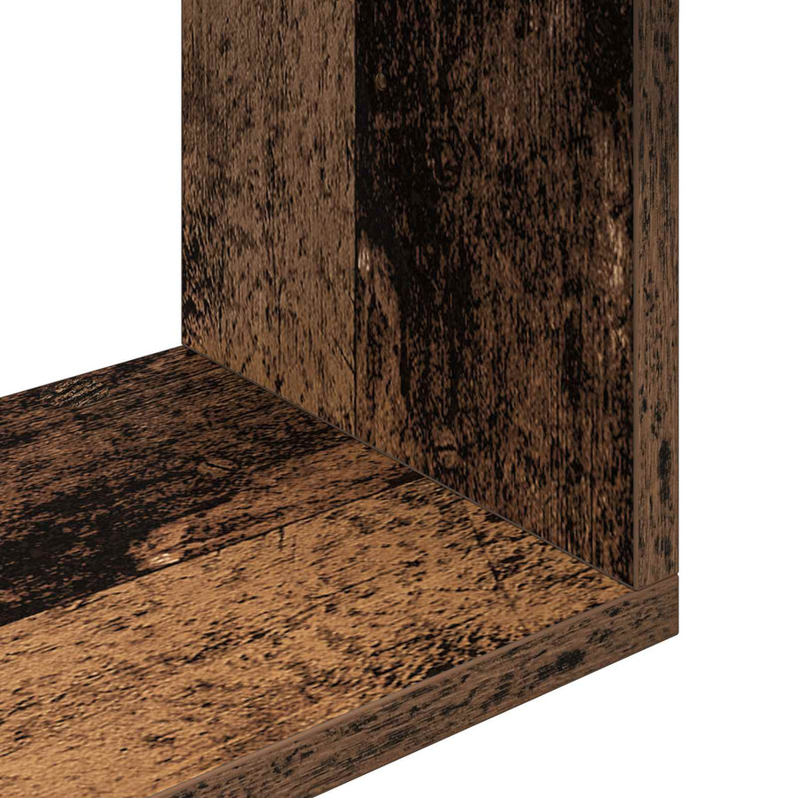 Wandplank Muurmontage Bruin 95 x 20 x 69,5 cm Bewerkt hout
