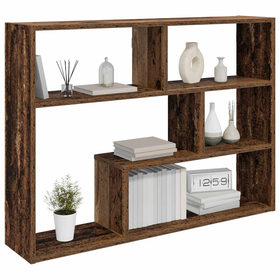 Wandplank Muurmontage Bruin 95 x 20 x 69,5 cm Bewerkt hout