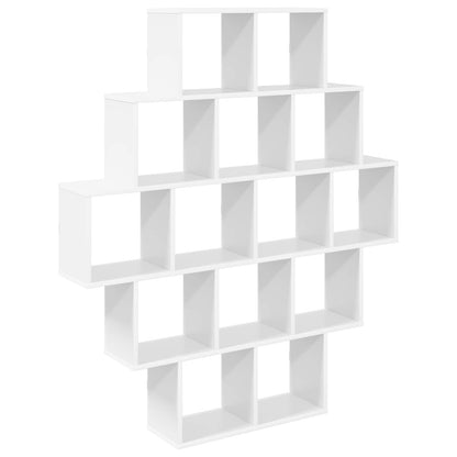 Wandplank Wit 120 x 20 x 136 cm Bewerkt hout