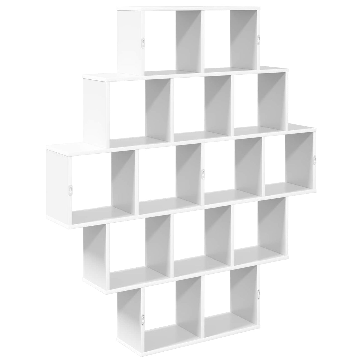 Wandplank Wit 120 x 20 x 136 cm Bewerkt hout