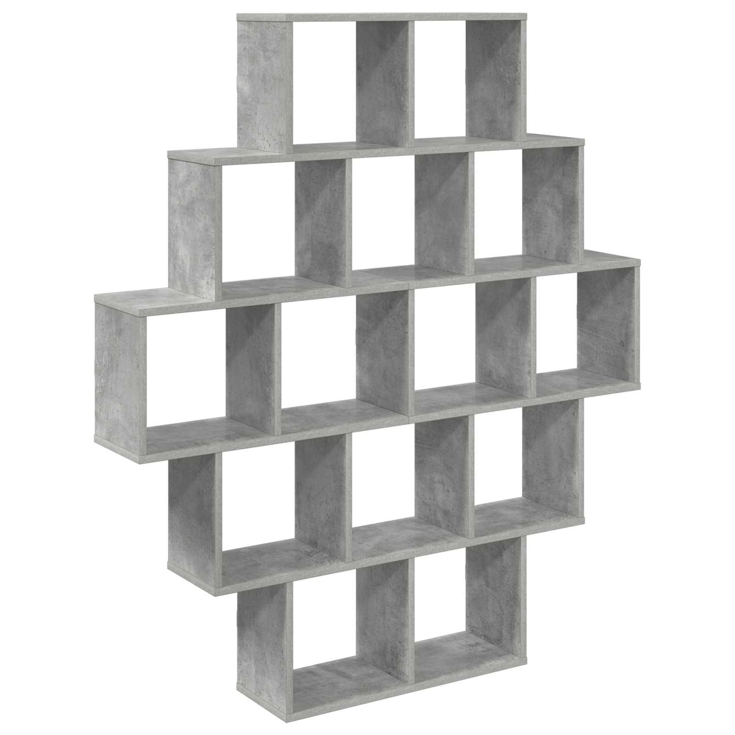 Wandplank Betongrijs 120 x 20 x 136 cm Bewerkt hout
