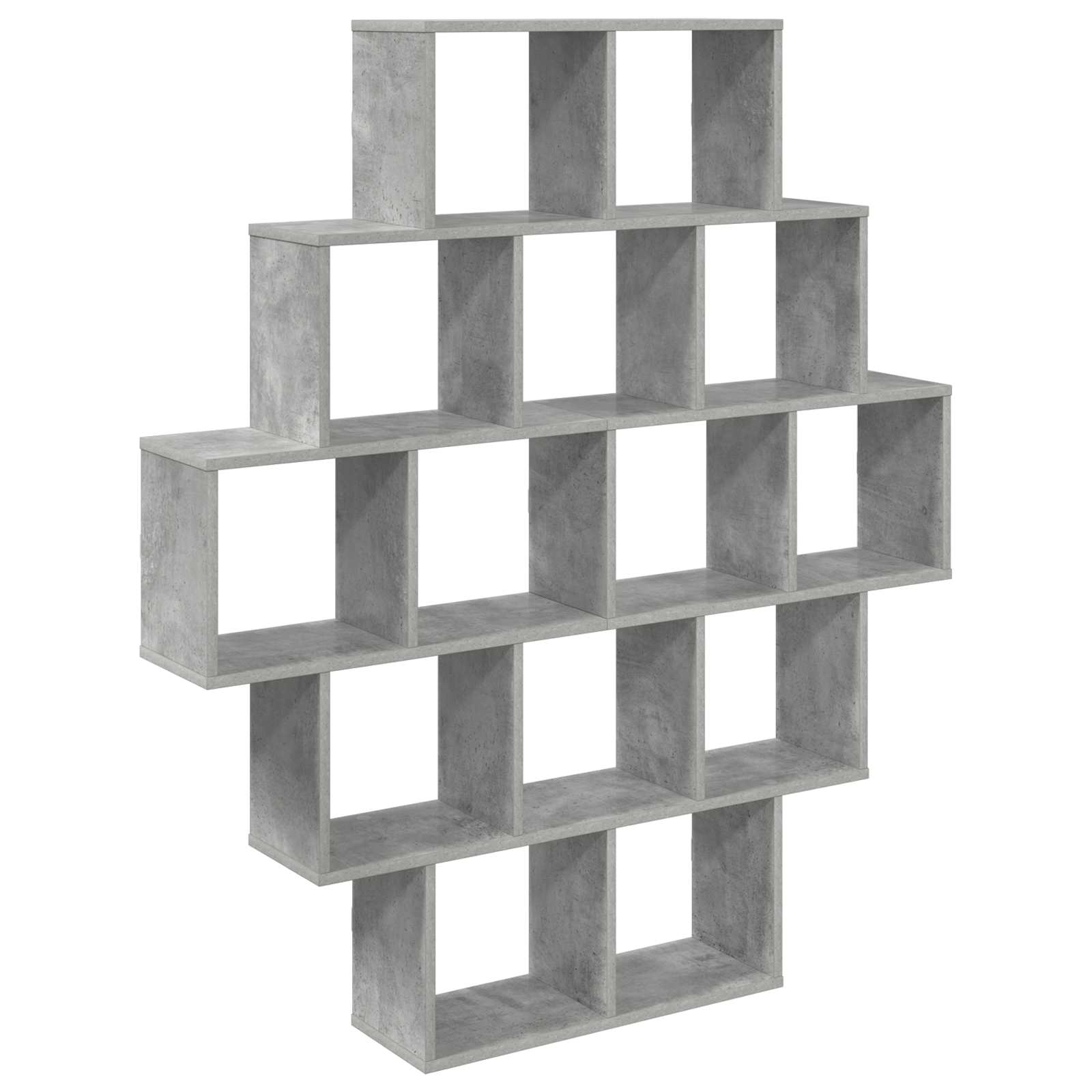 Wandplank Betongrijs 120 x 20 x 136 cm Bewerkt hout