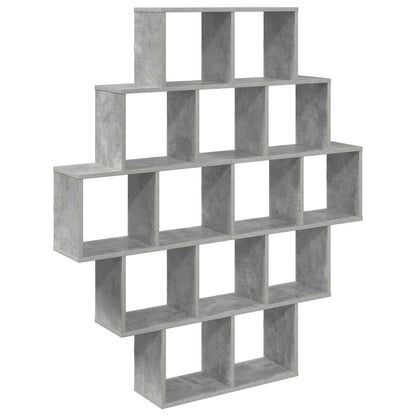 Wandplank Betongrijs 120 x 20 x 136 cm Bewerkt hout