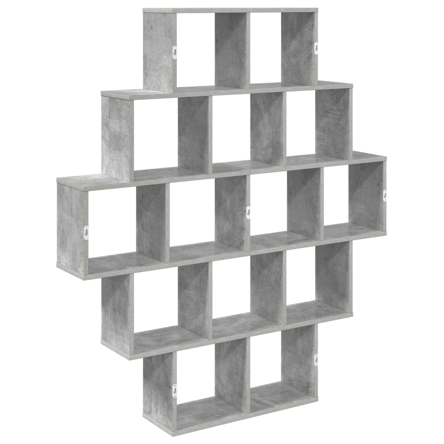 Wandplank Betongrijs 120 x 20 x 136 cm Bewerkt hout