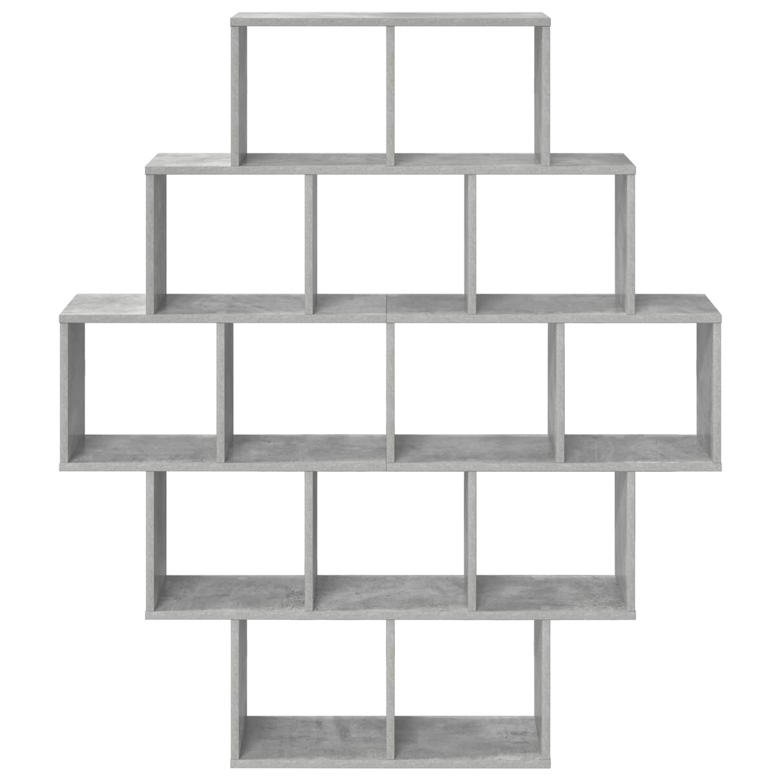 Wandplank Betongrijs 120 x 20 x 136 cm Bewerkt hout