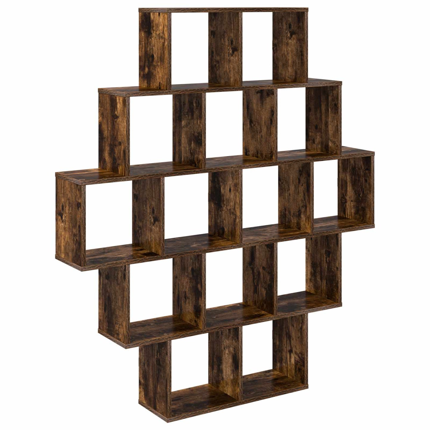 Wandplank Gerookt eiken 120 x 20 x 136 cm Bewerkt hout