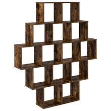 Wandplank Gerookt eiken 120 x 20 x 136 cm Bewerkt hout