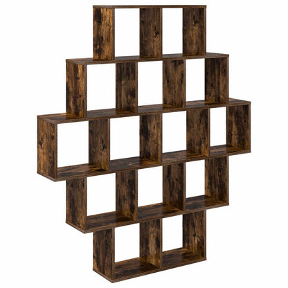 Wandplank Gerookt eiken 120 x 20 x 136 cm Bewerkt hout
