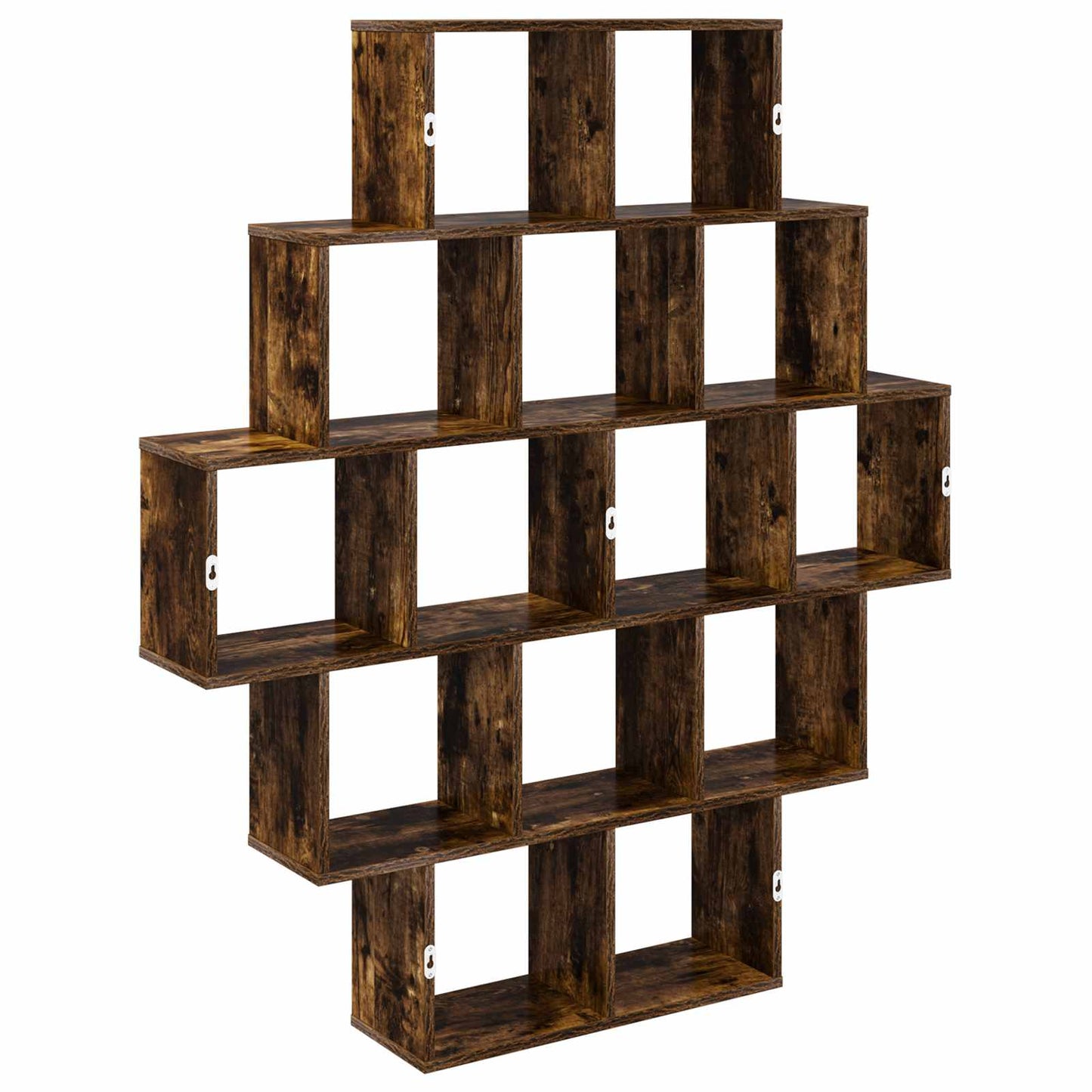 Wandplank Gerookt eiken 120 x 20 x 136 cm Bewerkt hout