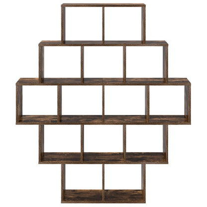 Wandplank Gerookt eiken 120 x 20 x 136 cm Bewerkt hout
