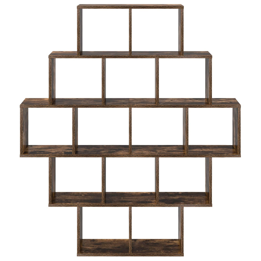 Wandplank Gerookt eiken 120 x 20 x 136 cm Bewerkt hout