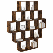 Wandplank Gerookt eiken 120 x 20 x 136 cm Bewerkt hout