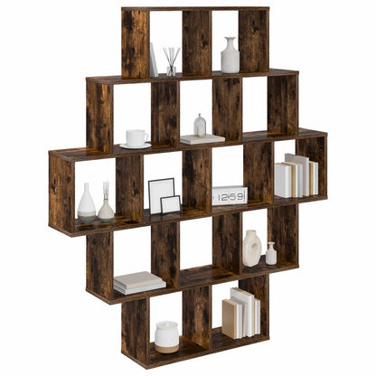 Wandplank Gerookt eiken 120 x 20 x 136 cm Bewerkt hout