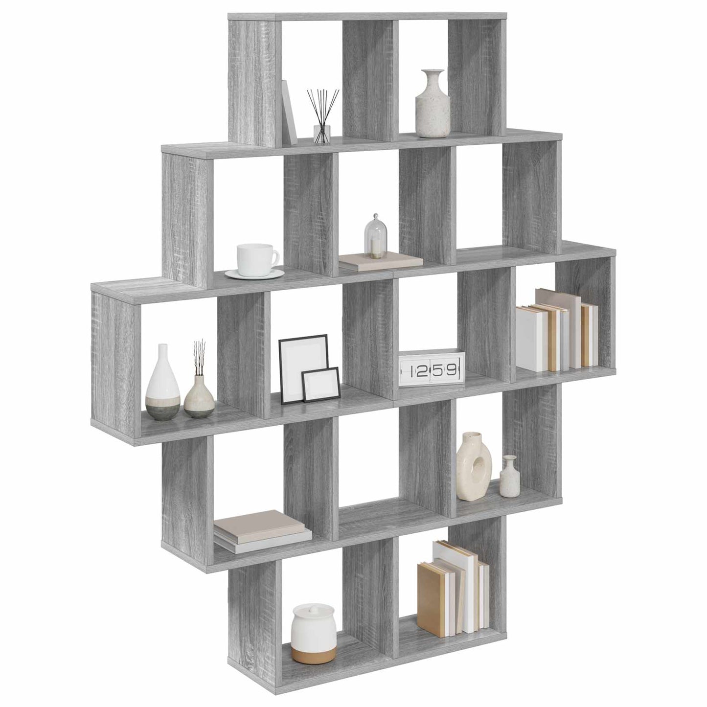 Wandplank Grijs Sonoma 120 x 20 x 136 cm Bewerkt hout