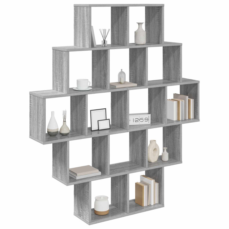 Wandplank Grijs Sonoma 120 x 20 x 136 cm Bewerkt hout