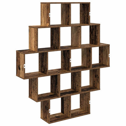 Wandplank Oud hout 120 x 20 x 136 cm Bewerkt hout